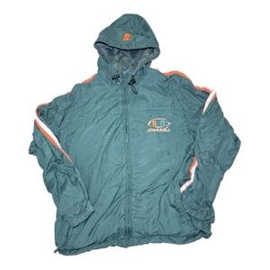 Vintage 90s Starter University of Miami Hurricanes Hooded Jacket Large